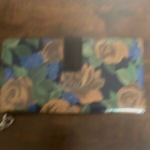 NWT Patricia Nash blue sky rose wallet